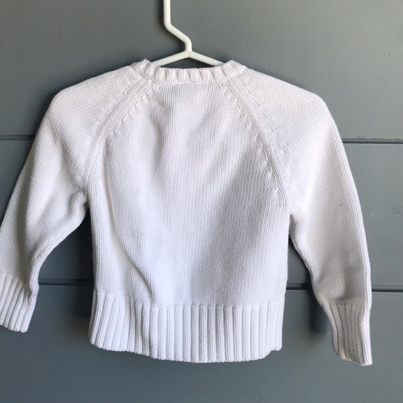18-24mo_ GAP white button up sweater - Picture 3 of 5